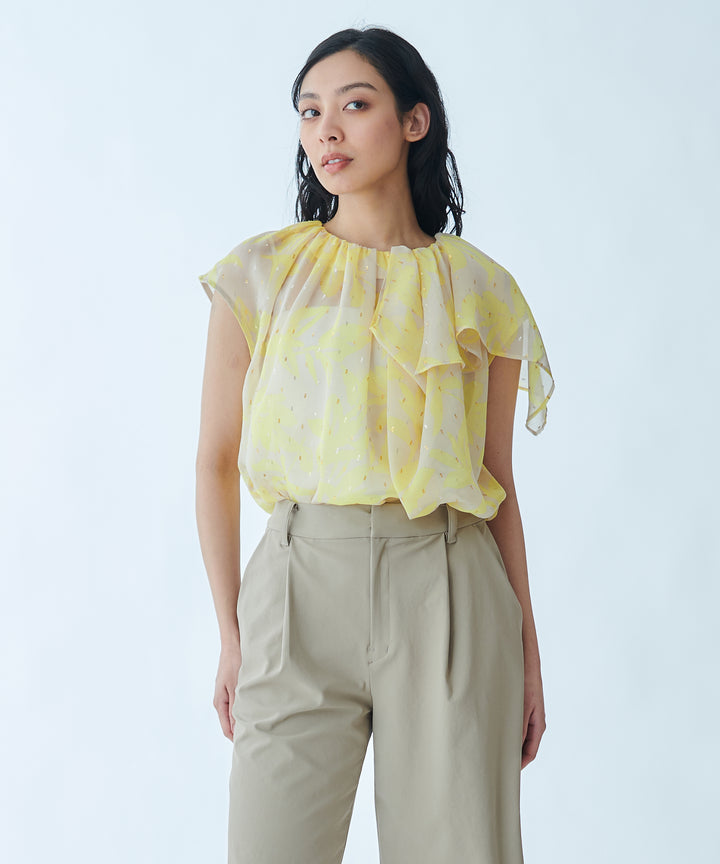 Printed Sheer Blouse
