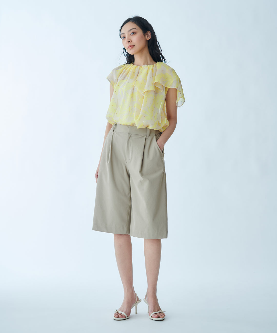 Printed Sheer Blouse