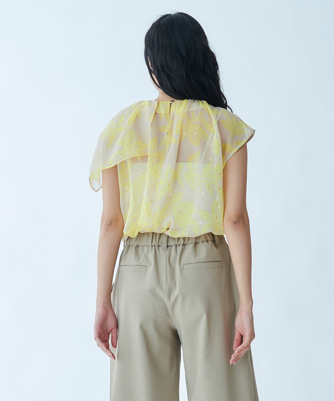 Printed Sheer Blouse