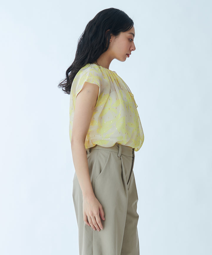 Printed Sheer Blouse