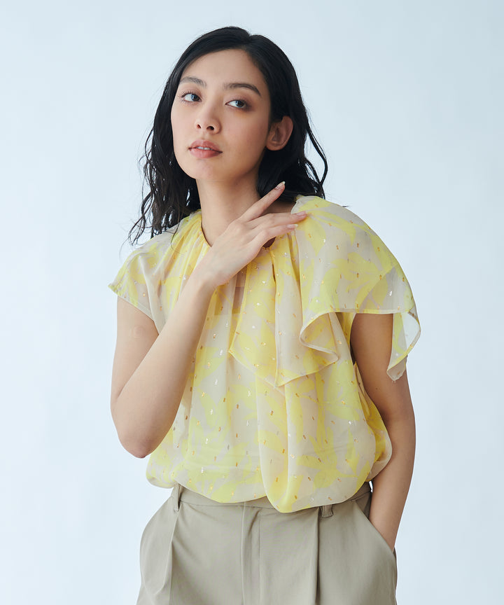 Printed Sheer Blouse