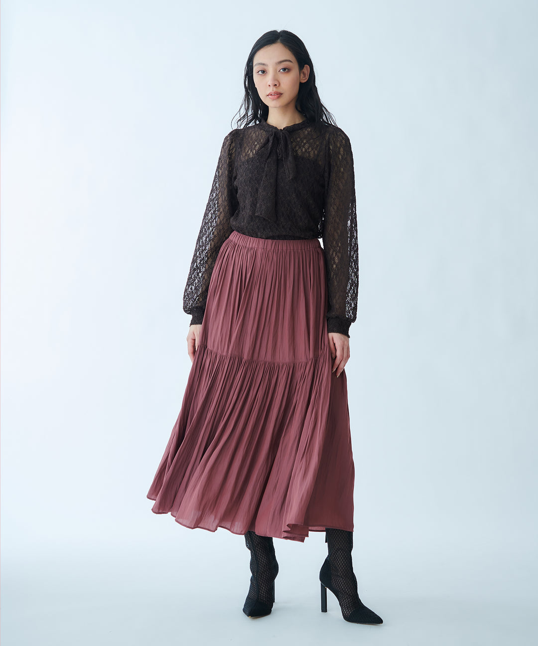 Peach Touch Gathered Skirt