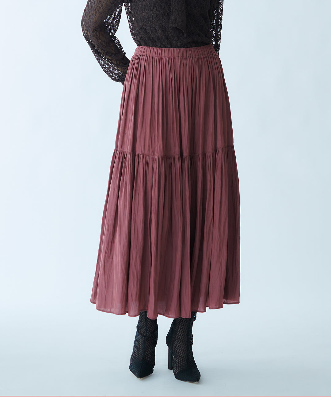 Peach Touch Gathered Skirt