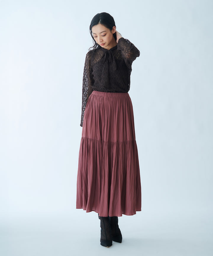 Peach Touch Gathered Skirt
