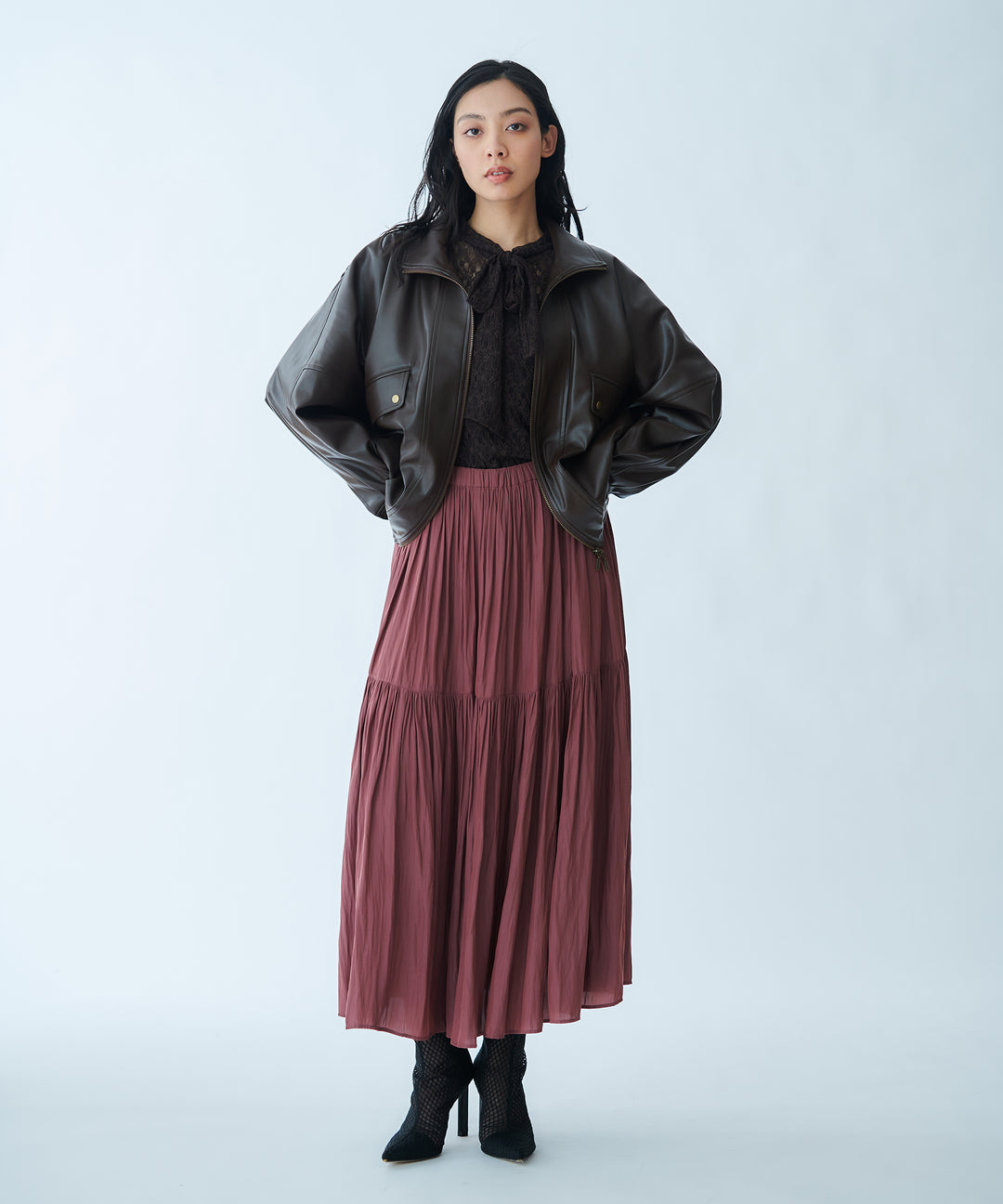 Peach Touch Gathered Skirt