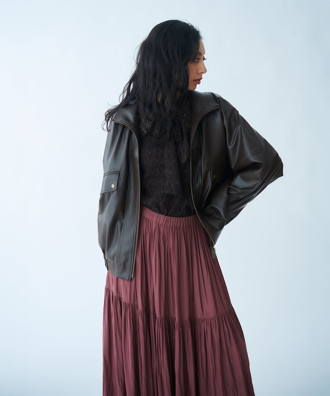 Peach Touch Gathered Skirt