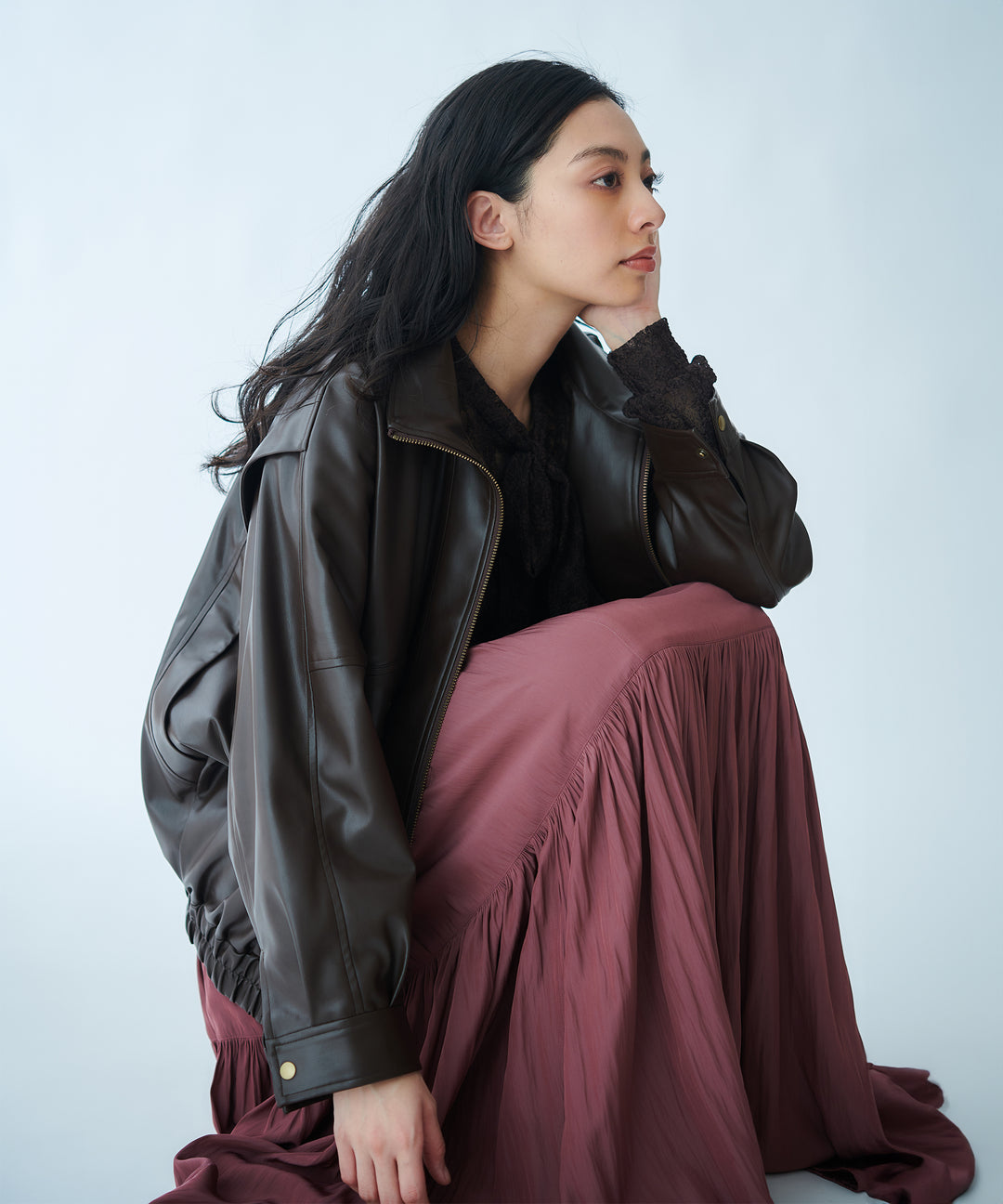 Peach Touch Gathered Skirt