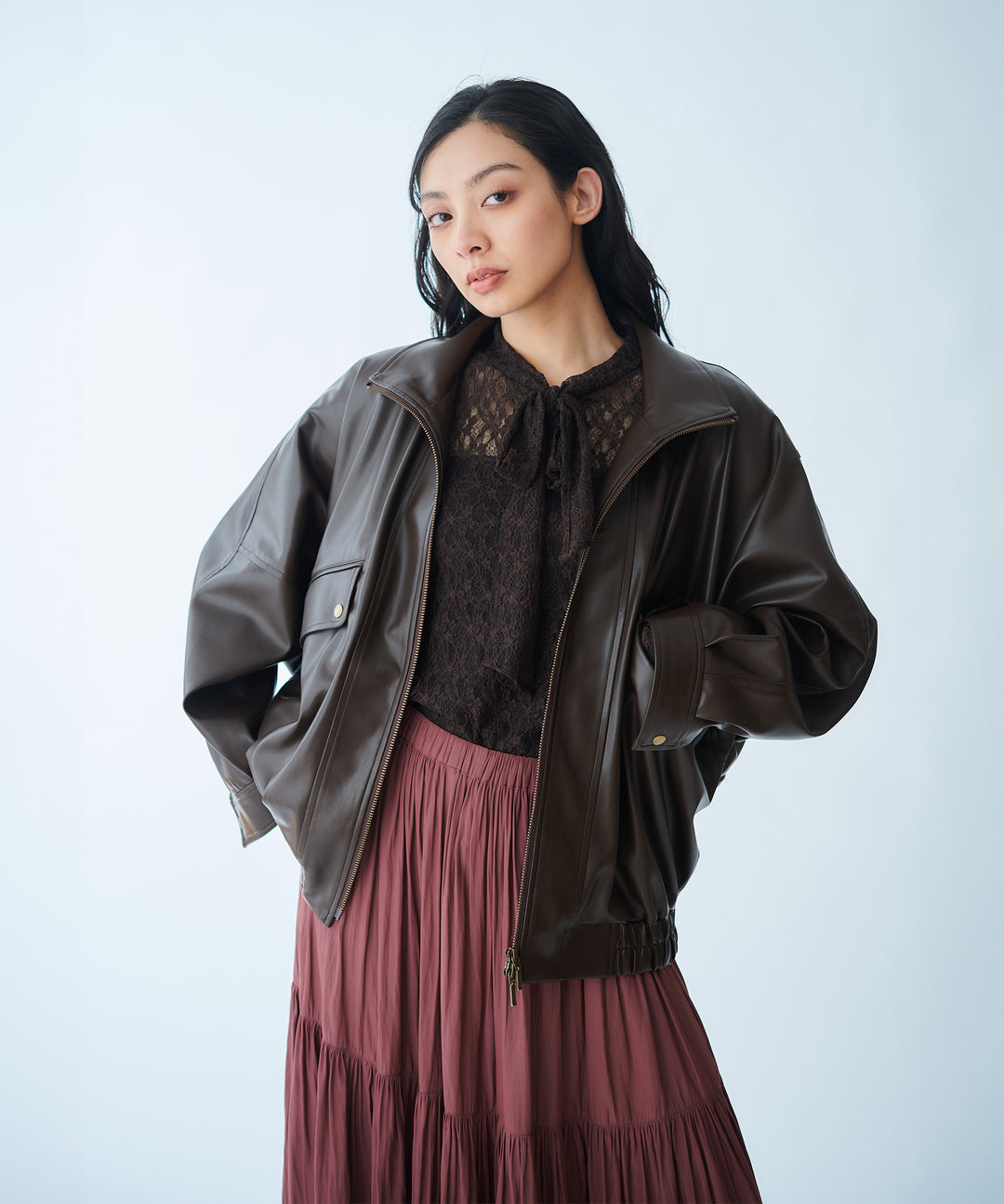 Peach Touch Gathered Skirt