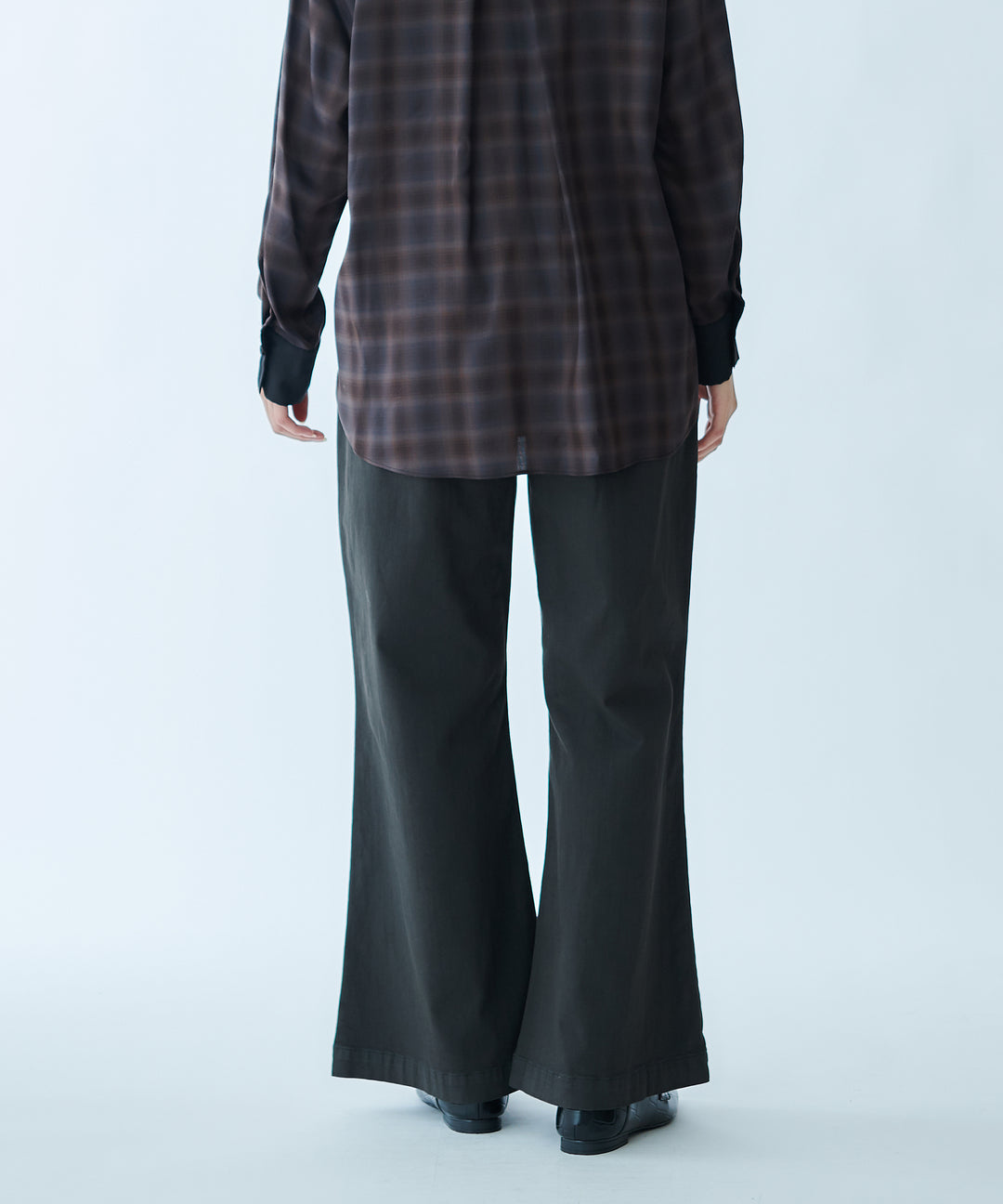 Vintage-style baggy flare pants
