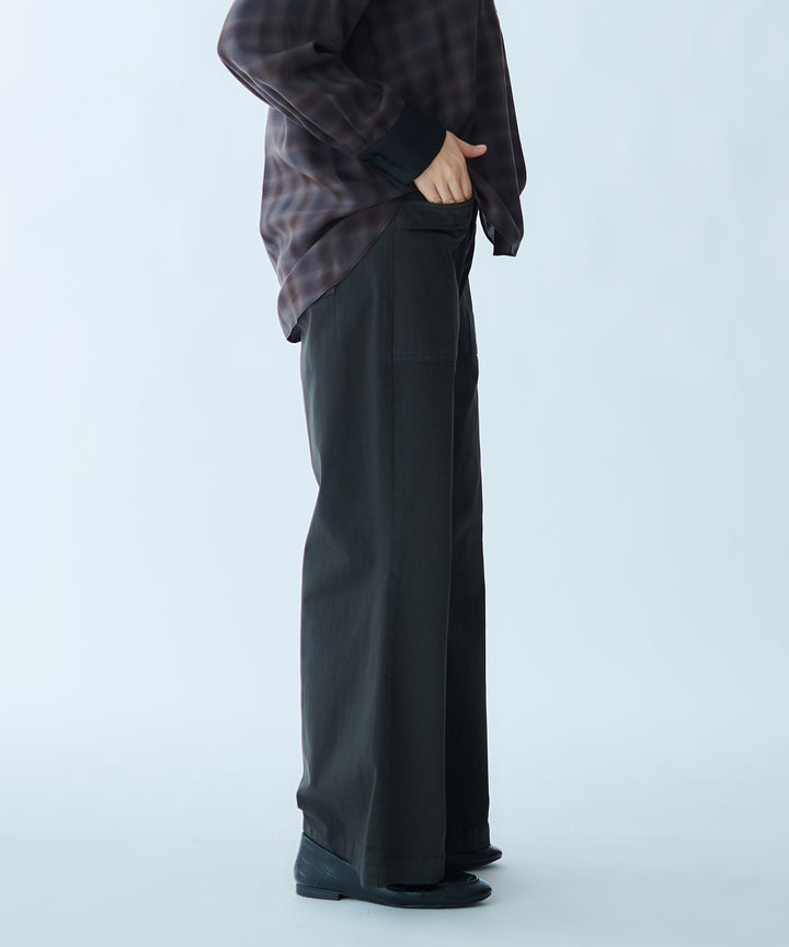 Vintage-style baggy flare pants
