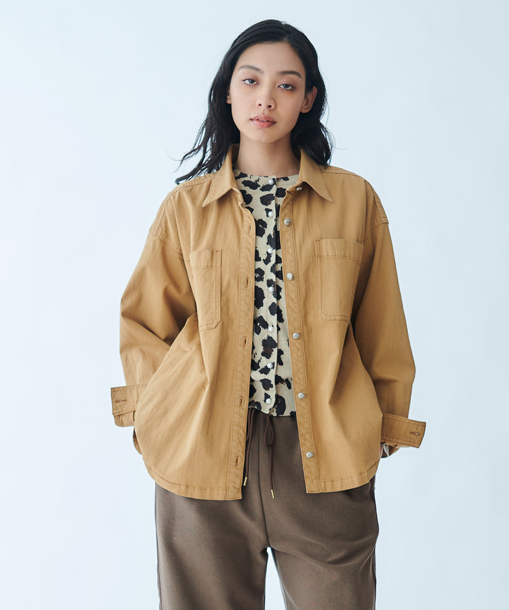 Vintage-style shirt jacket
