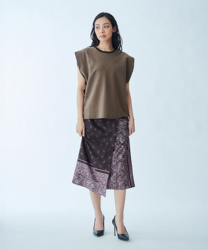 Paisley design wrap skirt