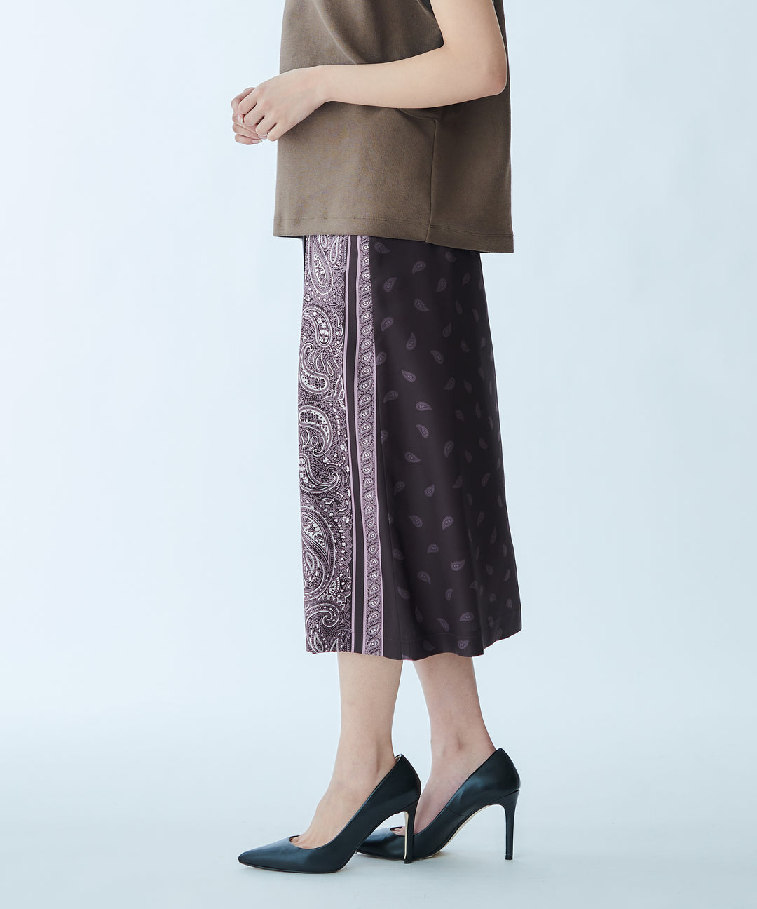 Paisley design wrap skirt