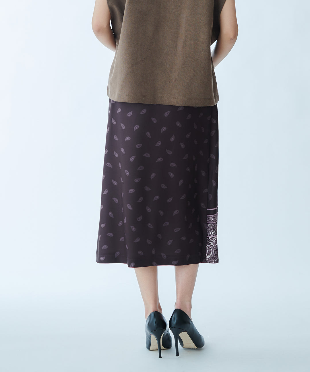 Paisley design wrap skirt