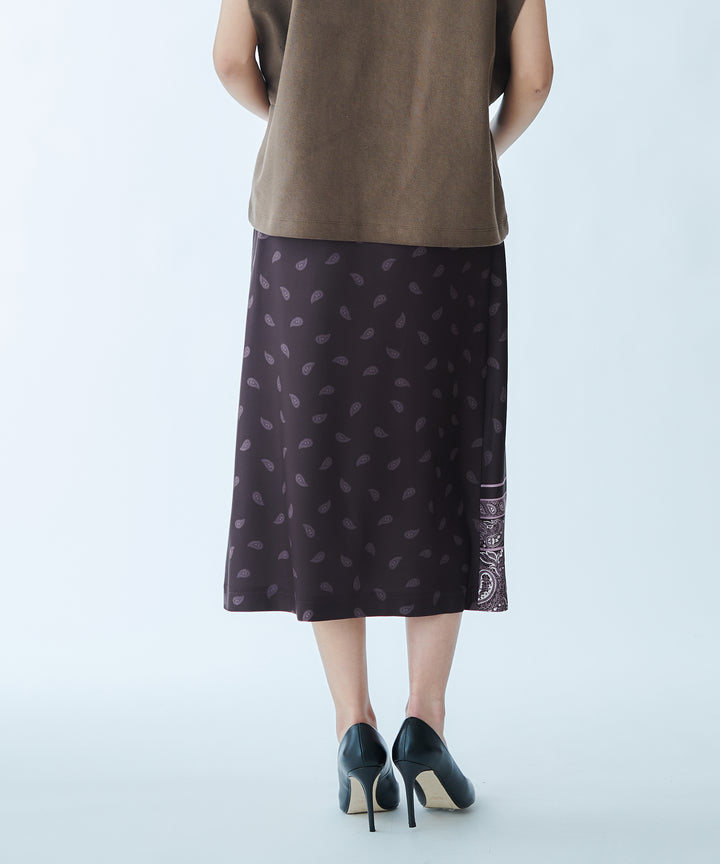 Paisley design wrap skirt