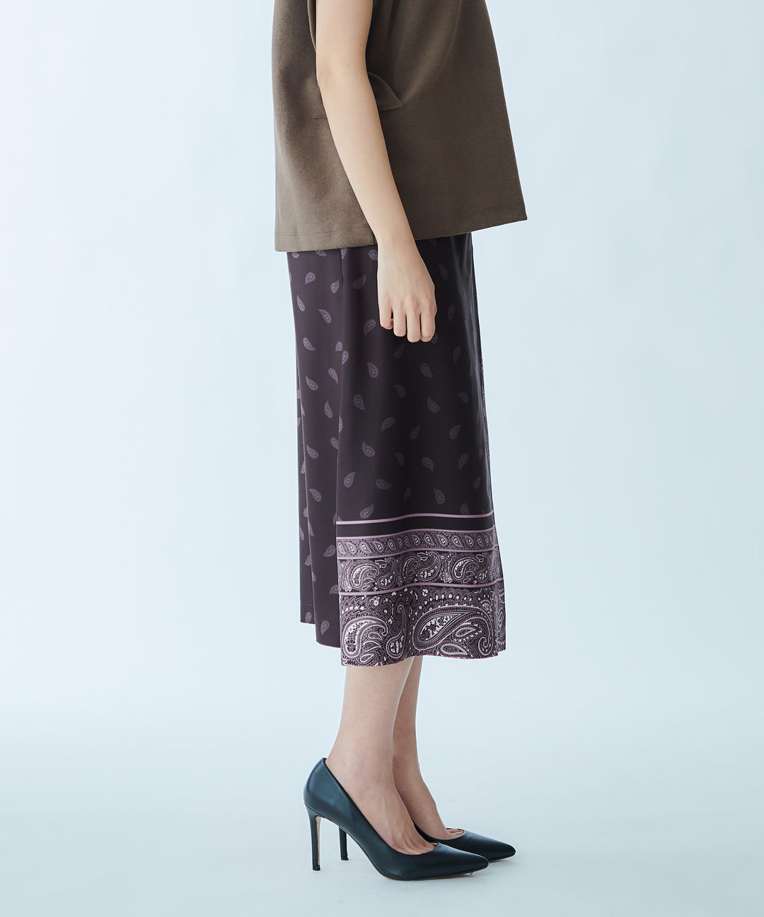 Paisley design wrap skirt