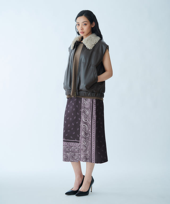 Paisley design wrap skirt