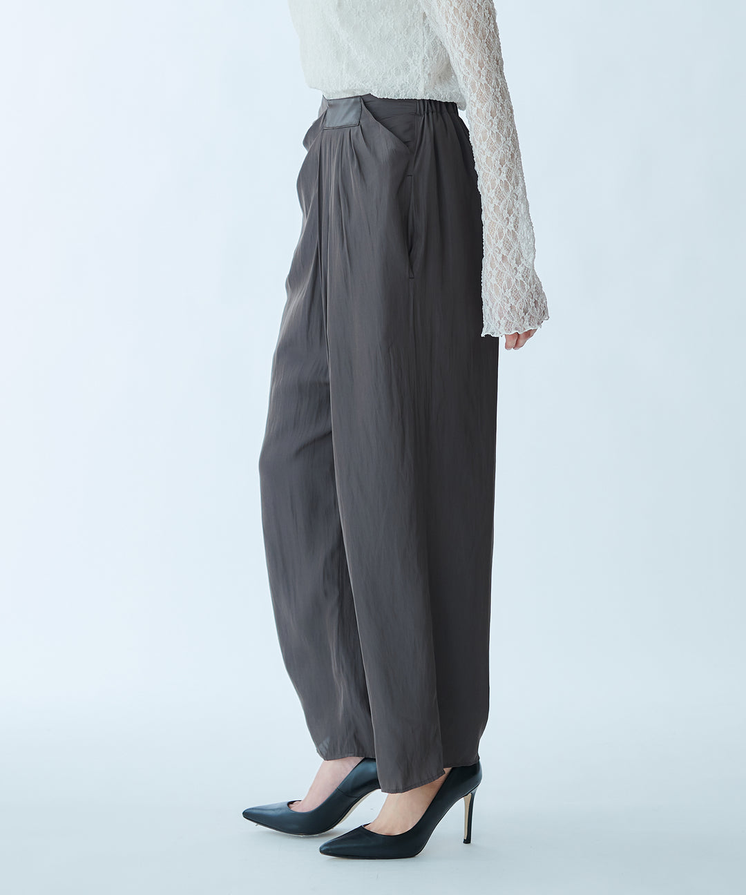 Waist Design Wide-Leg Pants