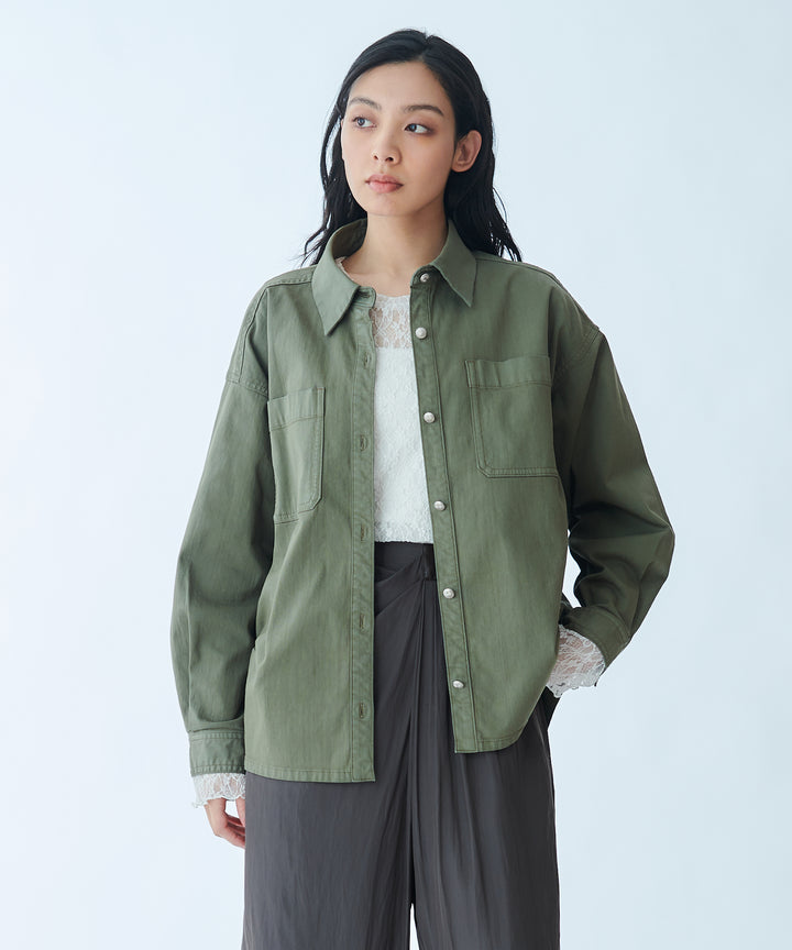 Vintage-style shirt jacket