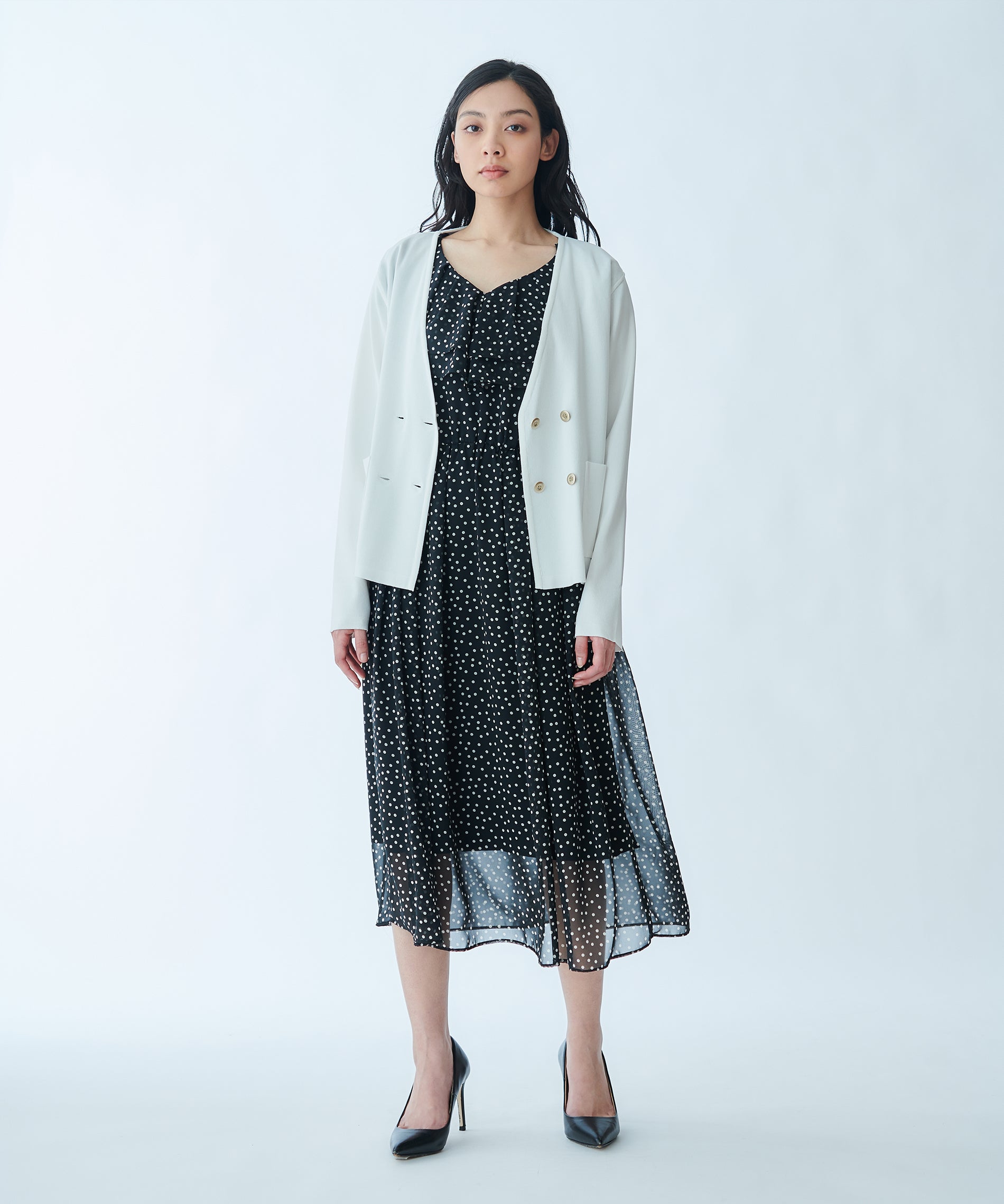 シクラス ノーカラー ジャケット カーディガン ♡ ノーカラージャケットカーディガン – FACE SANS FARD