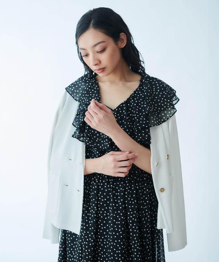 Volume Flare Printed Dress