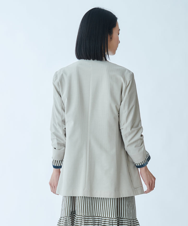 ストレッチノーカラージャケット