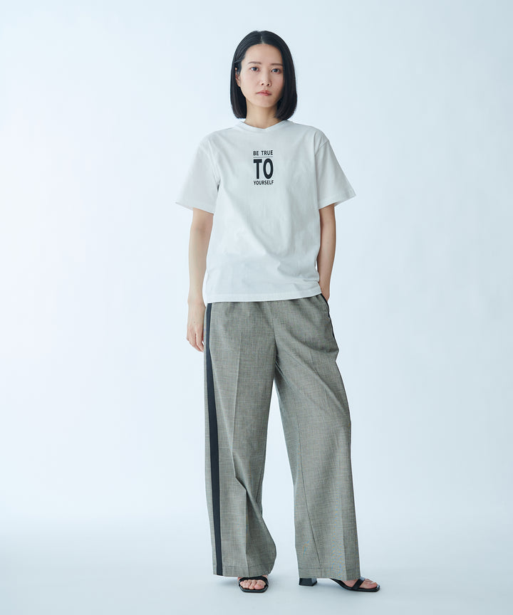 メッセージプリントコットンTシャツ