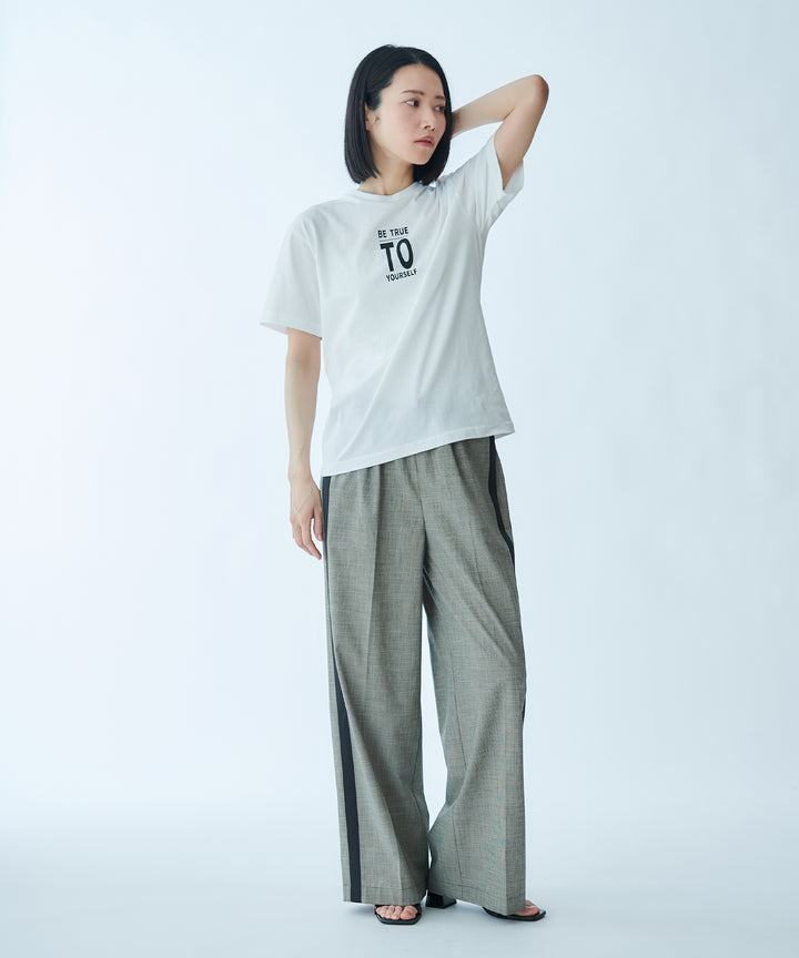 メッセージプリントコットンTシャツ