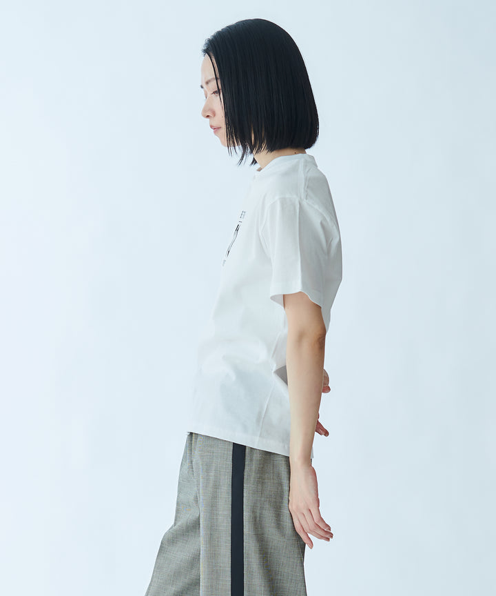 メッセージプリントコットンTシャツ