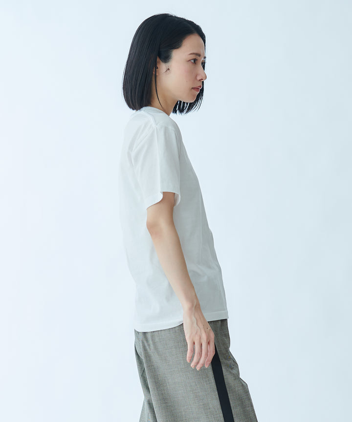メッセージプリントコットンTシャツ