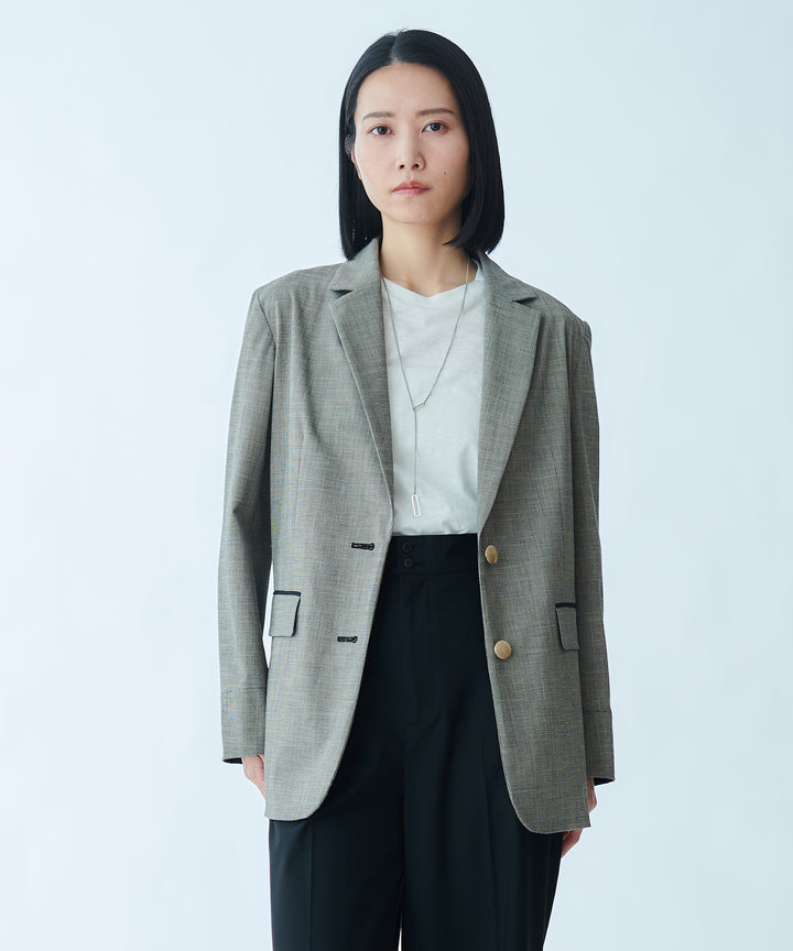 千鳥格子テーラードジャケット