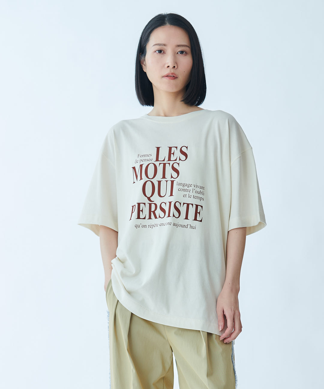 メッセージロゴプリントTシャツ
