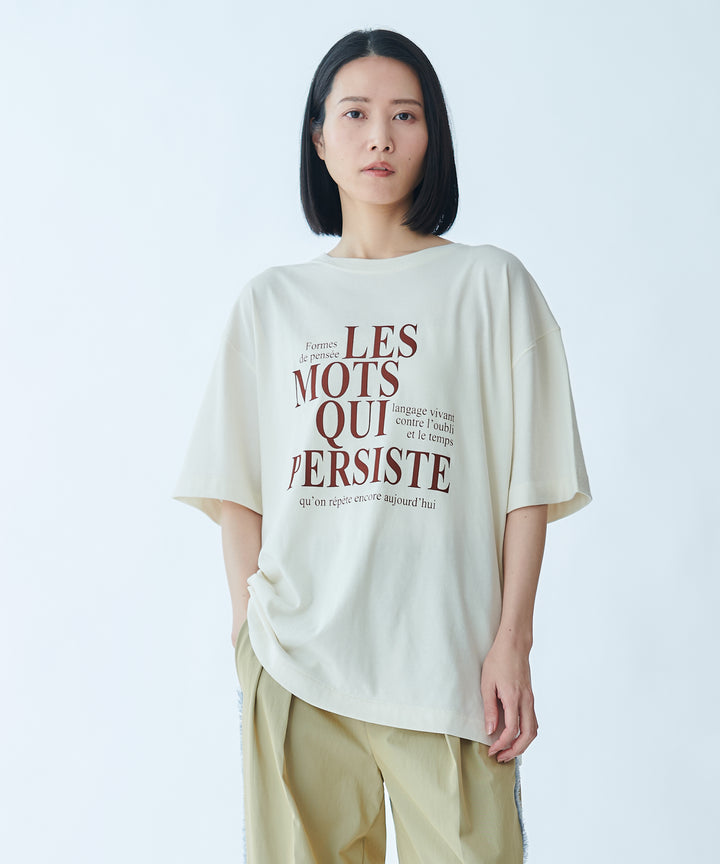 メッセージロゴプリントTシャツ