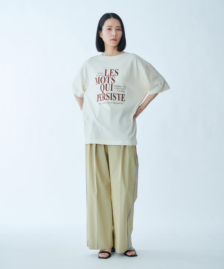 メッセージロゴプリントTシャツ