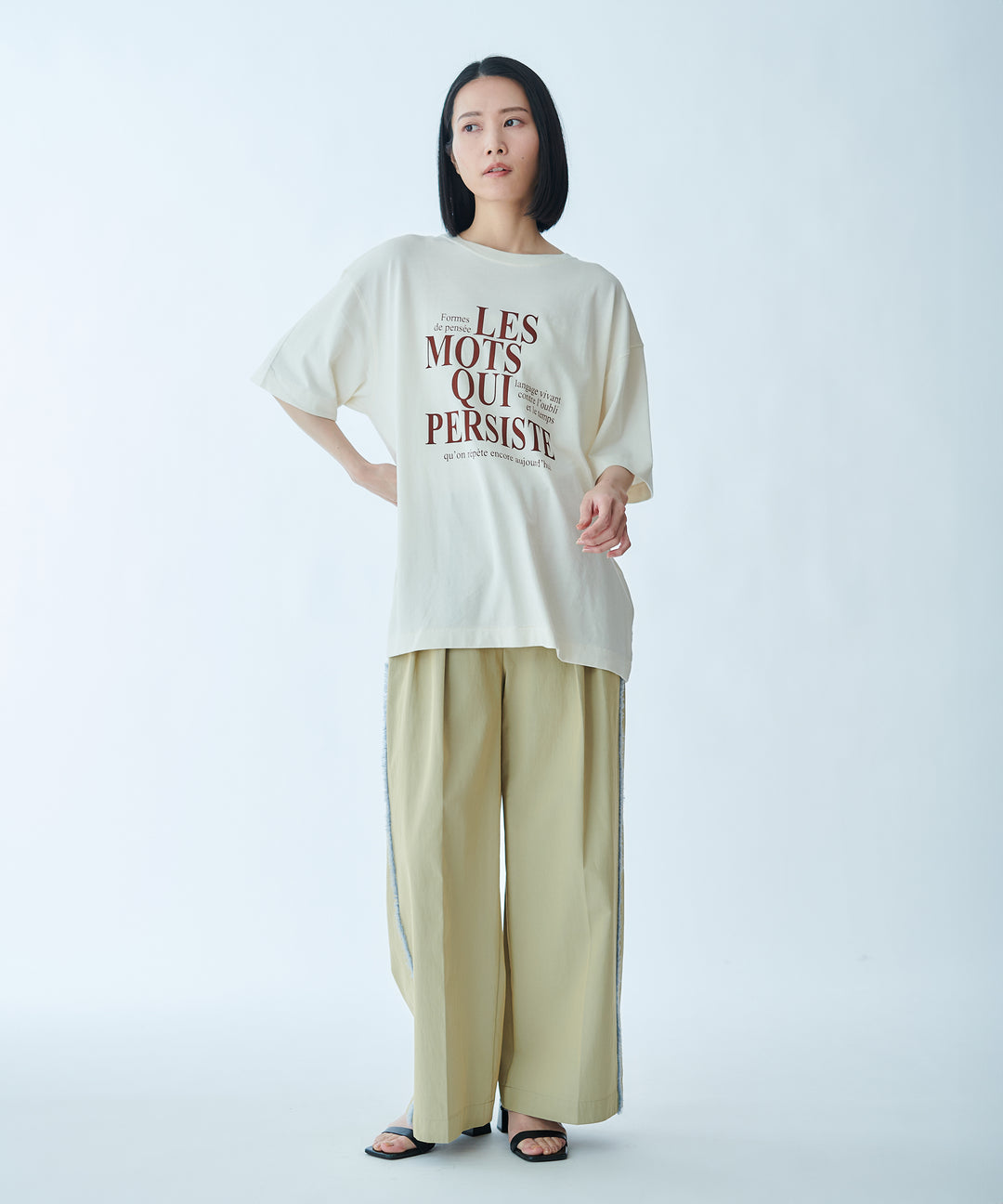 メッセージロゴプリントTシャツ