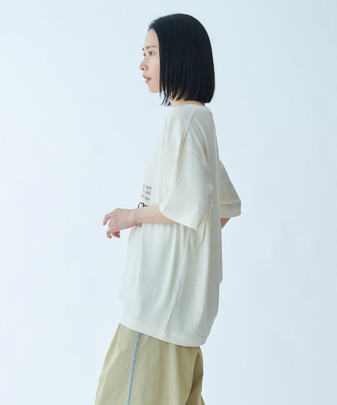 メッセージロゴプリントTシャツ
