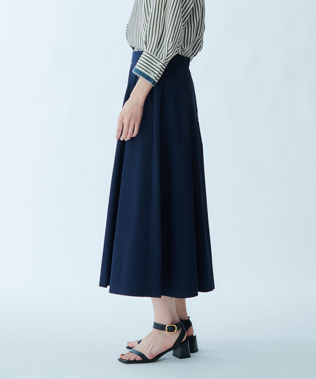 配色フリンジラインスカート