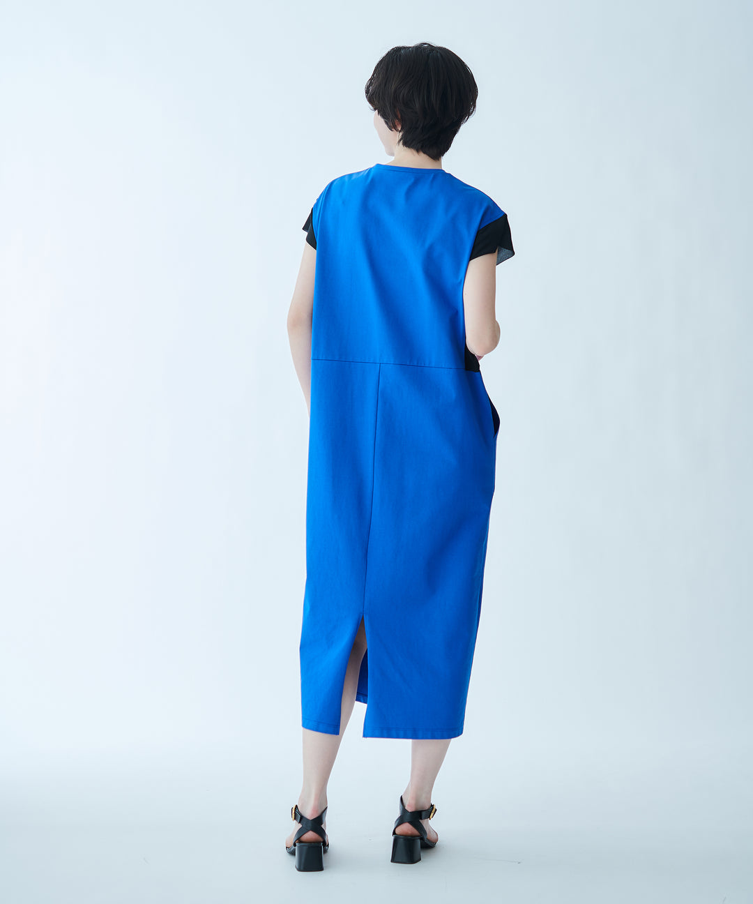 Color Block Baker Pocket Jersey Dress