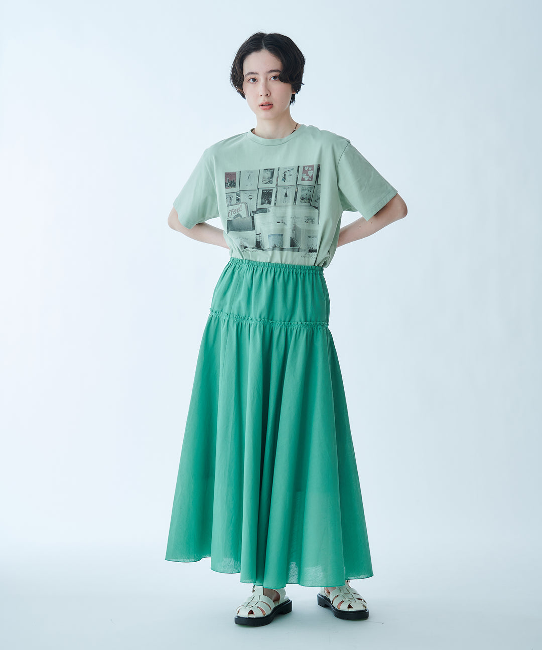 フォトプリントコットンTシャツ