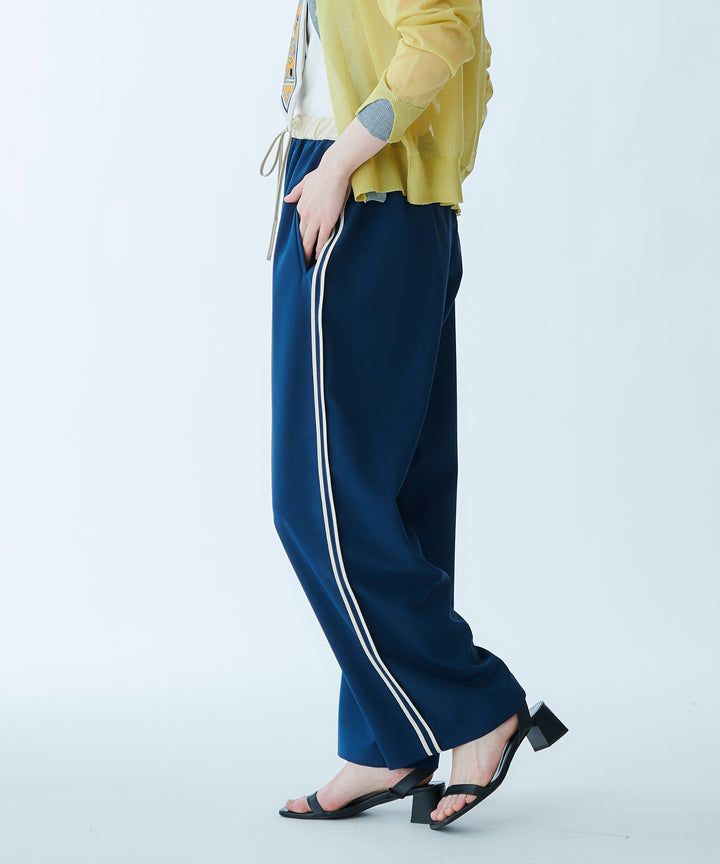配色パイピングストレートパンツ