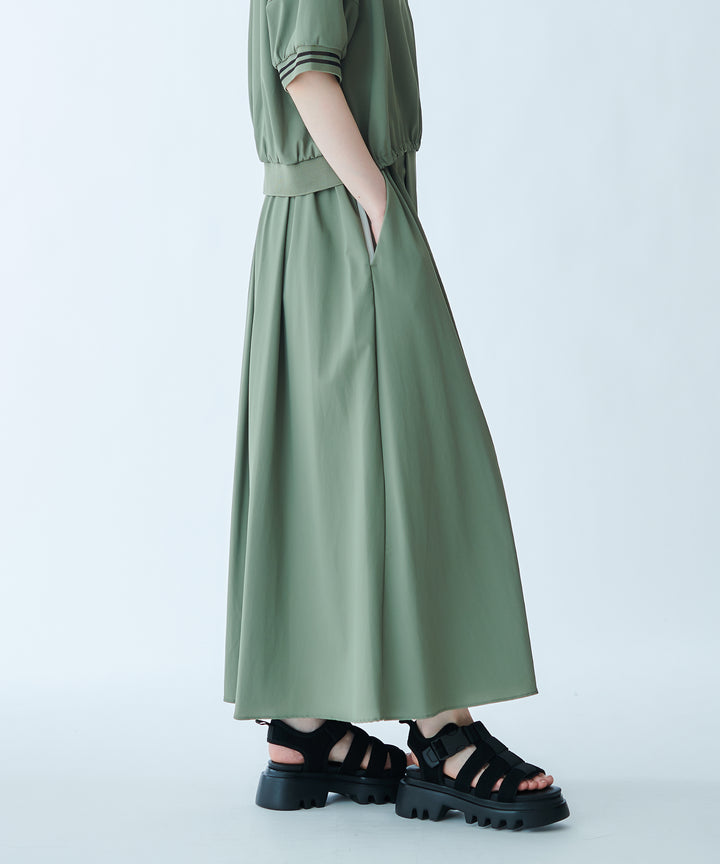 Color Scheme Pintuck Skirt