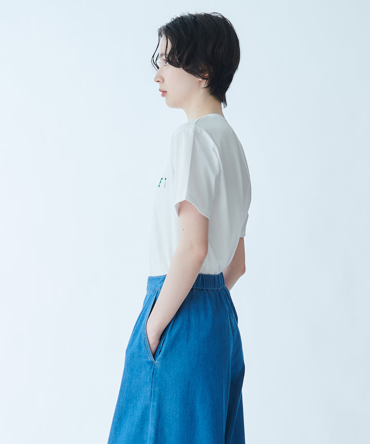 Mercerized Cotton Jersey Logo T-shirt