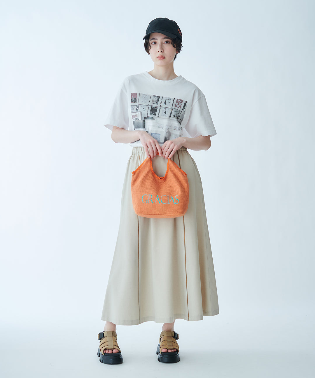 フォトプリントコットンTシャツ