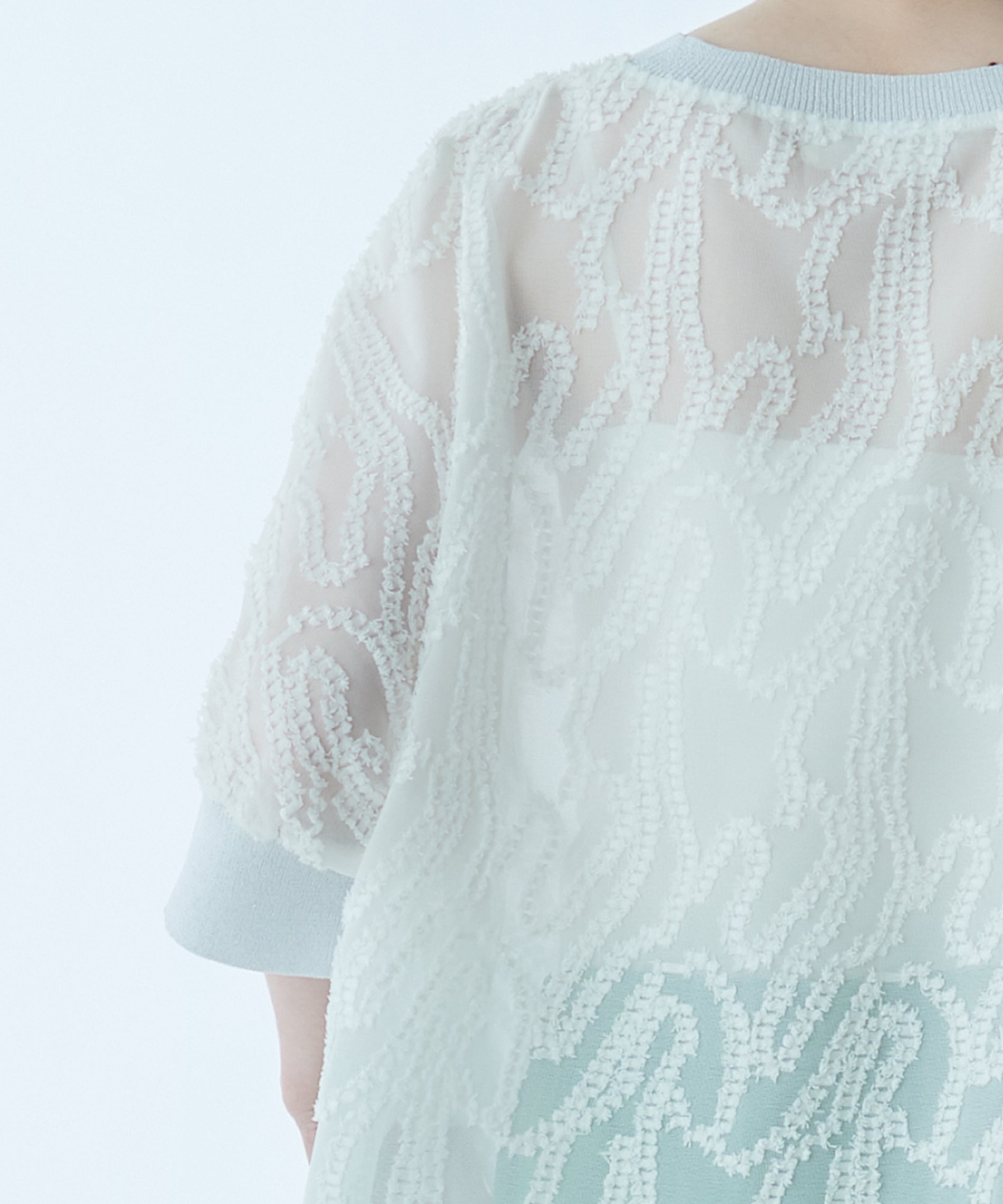 カットジャガードシアーブラウス – FACE SANS FARD