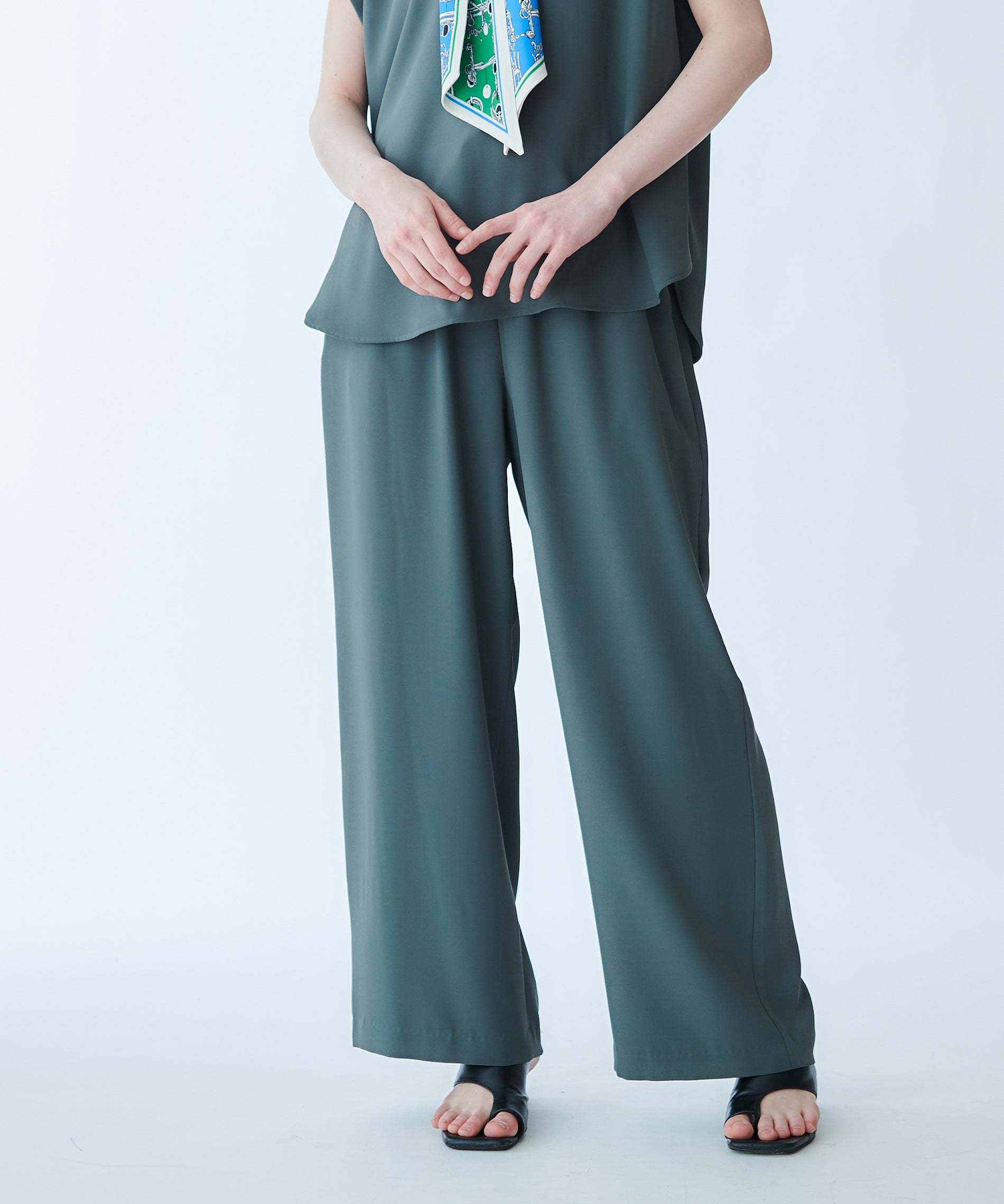 ジョーゼットドロストワイドシルエットパンツ – FACE SANS FARD