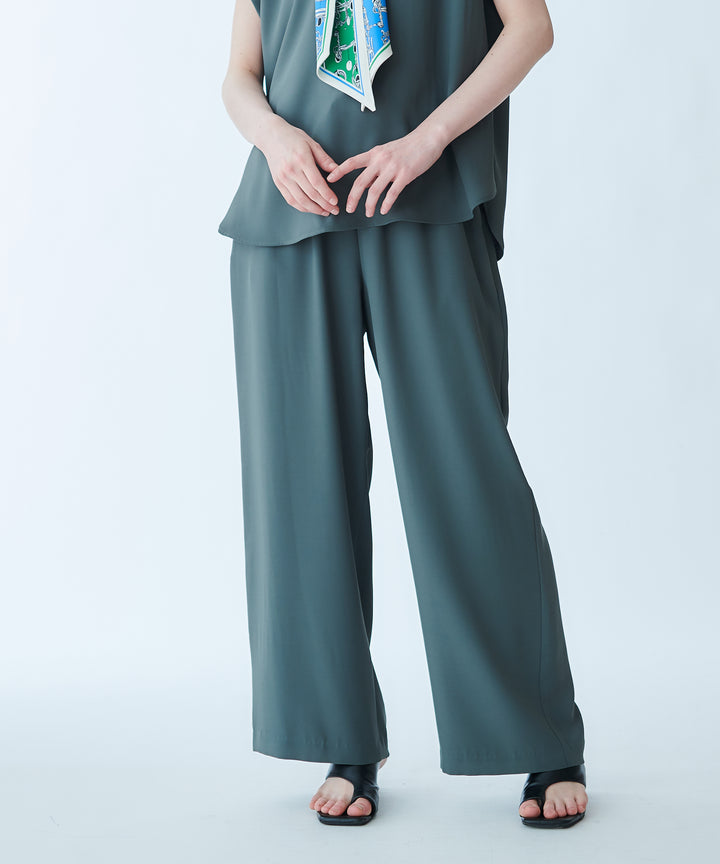 ジョーゼットドロストワイドシルエットパンツ