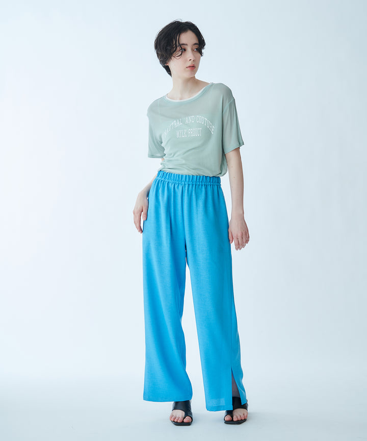 メッセージプリントシアーTシャツ