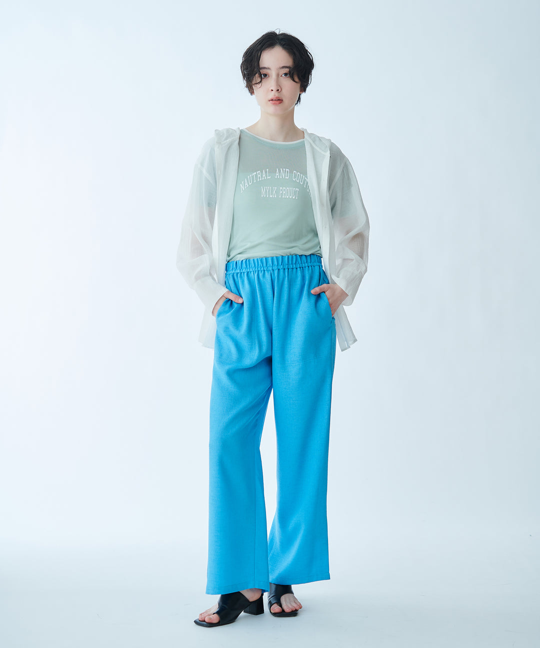 メッセージプリントシアーTシャツ