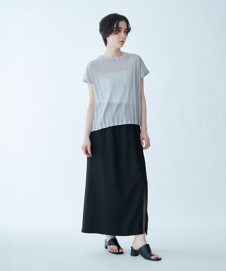 天竺プリーツシアーカットソー
