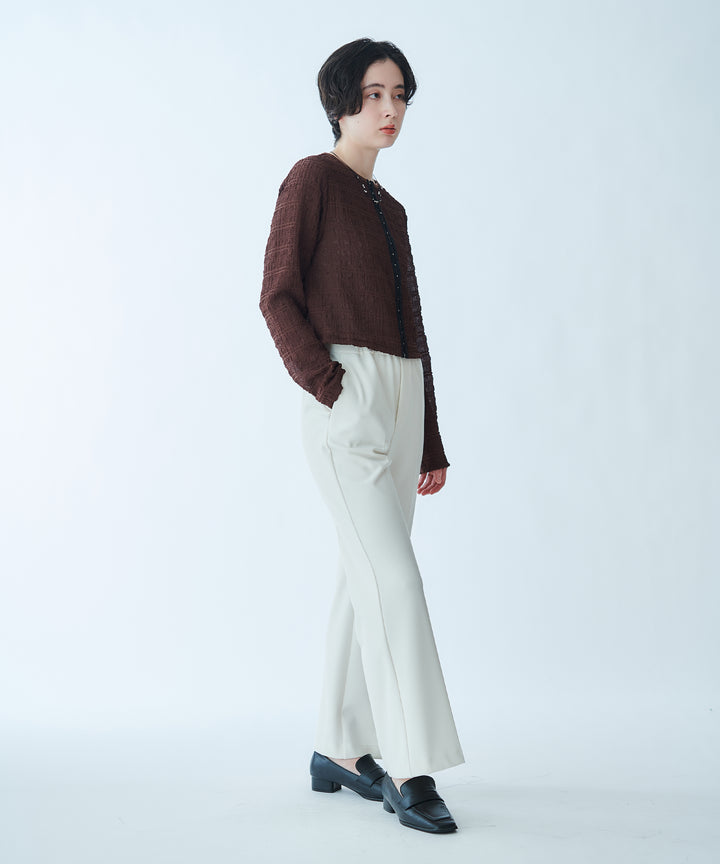 センタープレスフレアパンツ